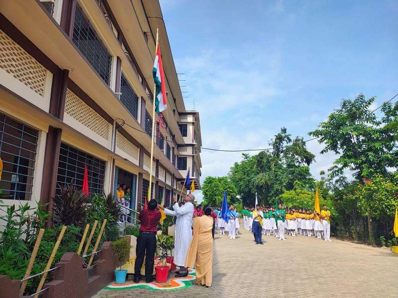 Independence Day celebration at Holy Cross School